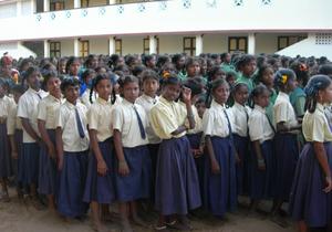 Skolepiger, St. Teresa-skolen i Tranquebar. Foto: Julie Bønnelycke, 2007. Nationalmuseet