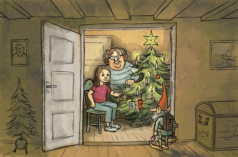 Mig og bedstefar - og så Nisse Pok