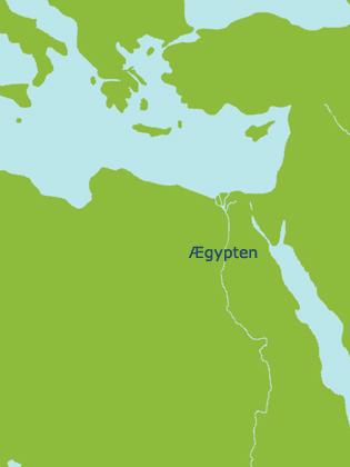 Geografisk kort over Ægypten.