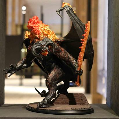 Balrog, en ildånd fra Tolkiens fortællinger. Figur fra Tolkiens udstilling på Tøjhusmuseet.