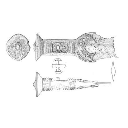Tegning af sværd fra ældre Bronzealder