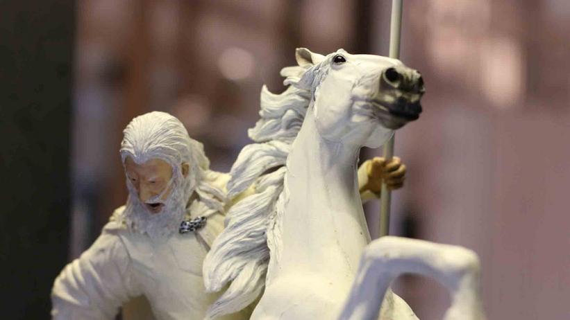 Gandalf den Hvide på sin hest Skyggefaxe.