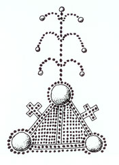 Det kristne Golgata-symbol kan ses på armringen fra Råbylille, Møn. Ansgar og hans ”togter” til Norden