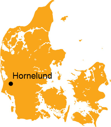 Hornelund ligger nær Varde. Skattefund fra Hornelund