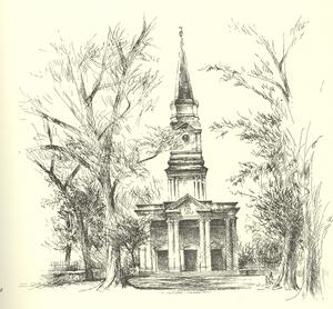 Skt. Olavs Kirke, 1885. Efter Vore Gamle Tropekolonier, Johannes Brøndsted, 1972 Skt. Olavs Kirke, 1885. Efter Vore Gamle Tropekolonier, Johannes Brøndsted, 1972
