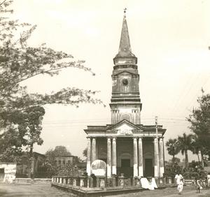 Skt. Olavs Kirke. Foto: Nanna Andersen, 1949. Museet for Søfart Skt. Olavs Kirke. Foto: Nanna Andersen, 1949. Museet for Søfart