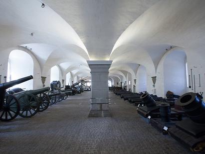 Krigsmuseets stueetage også kaldet Kanonhallen Lokaler på Krigsmuseet
