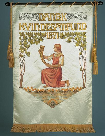 Dansk Kvindesamfunds banner fra 1911.