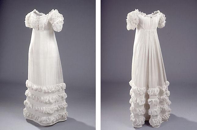 Brudekjole i chemisesnit, 1822