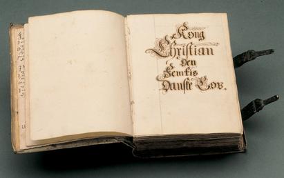 Håndskrevet eksemplar af Christian 5.s Danske Lov, 1690.