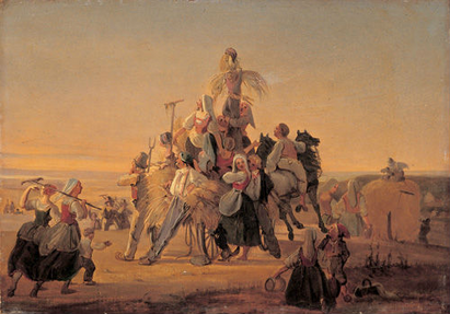 "Det sidste Læs", Maleri af H.J. Hammer, 1844