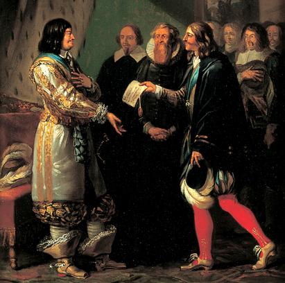 Frederik 3. modtager enevoldsmagten 1660. Maleri af N.A. Abildgaard, 1783. 